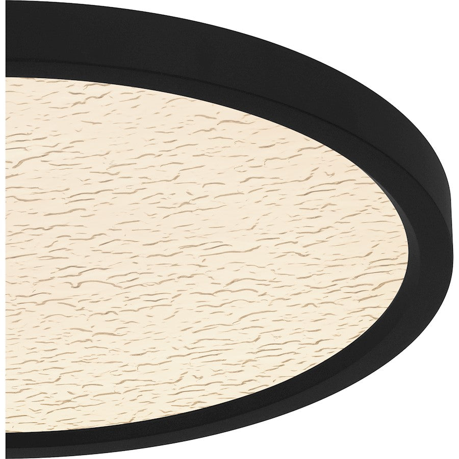 Outskirts LED 15" Flush Mount, Black/Clear Textured Acrylic