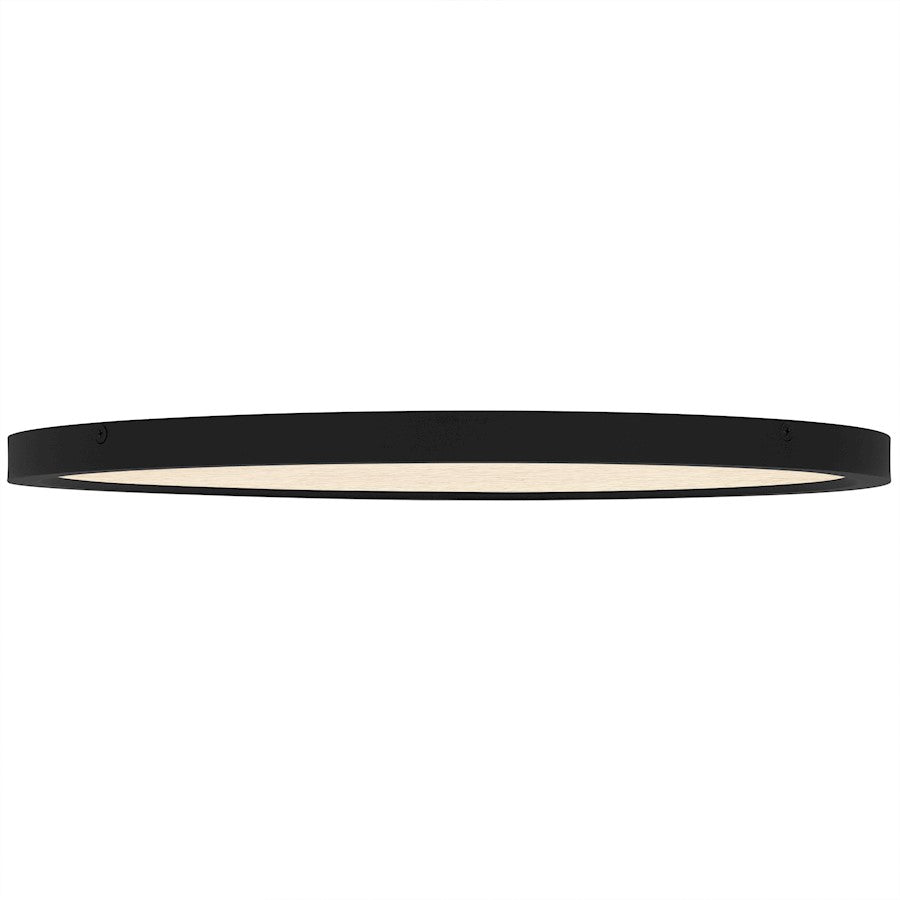 Outskirts LED 20" Flush Mount, Black/Clear Textured Acrylic