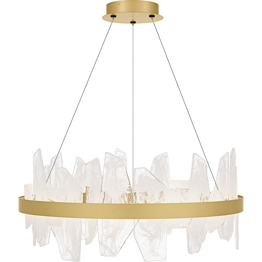 Aurelia Light Chandelier, Soft Gold/White Swirl Glass