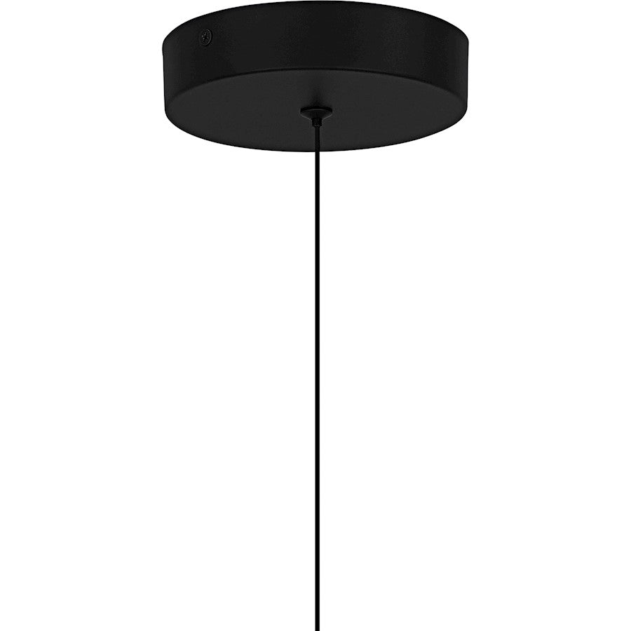 Alys 1Light Mini Pendant, Matte Black/Alabaster Glass