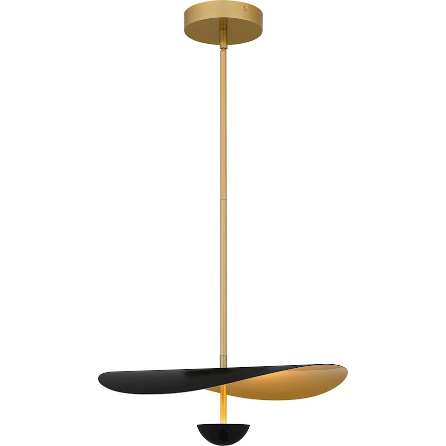 Azure Integrated LED Pendant, Matte Black/Metal