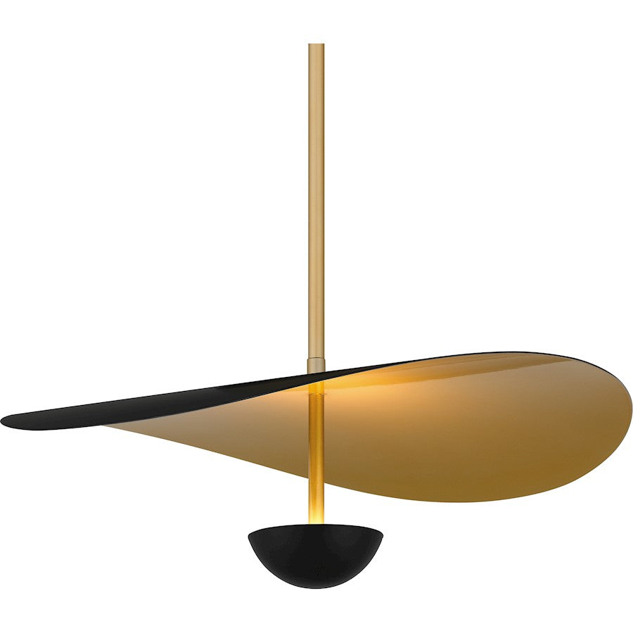 Azure Integrated LED Pendant, Matte Black/Metal