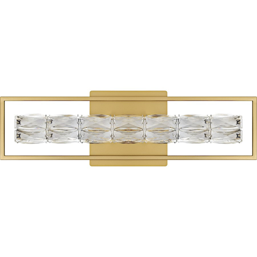 Dazzle LED 24" Bath Light, Soft Gold/Clear Crystal Glass