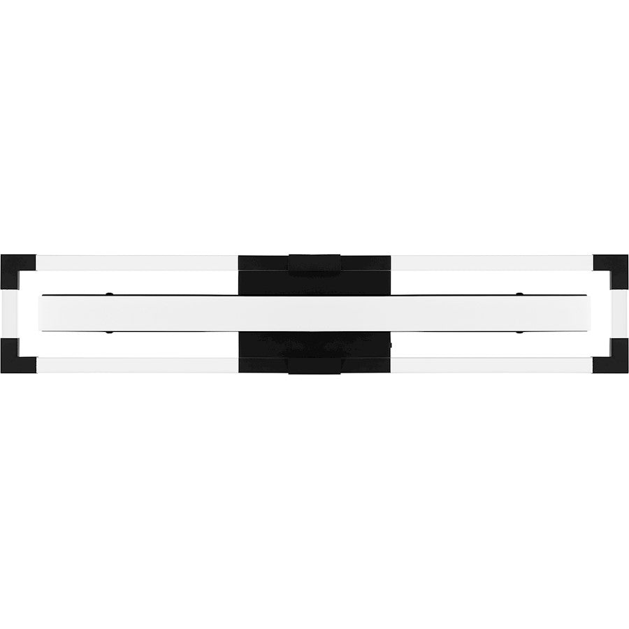 Elias 24" Integrated LED Bath Light, Black/Etched Acrylic