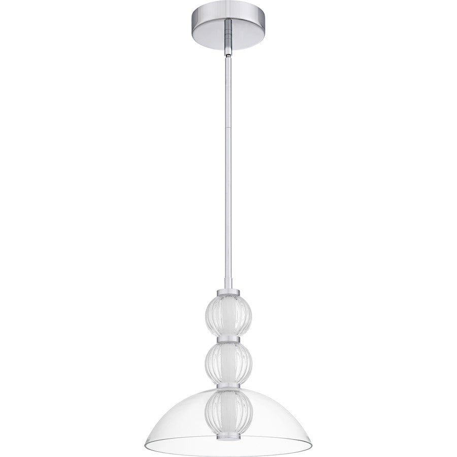 Elway Light Pendant, Polished Chrome/Glass