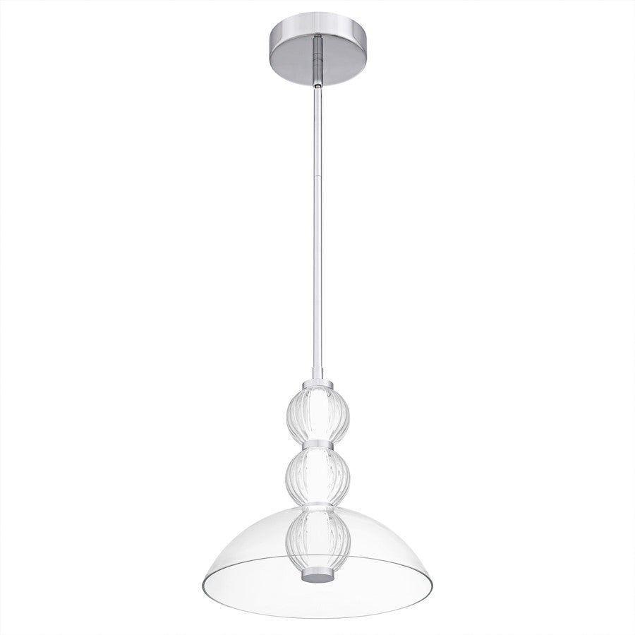 Elway Light Pendant, Polished Chrome/Glass