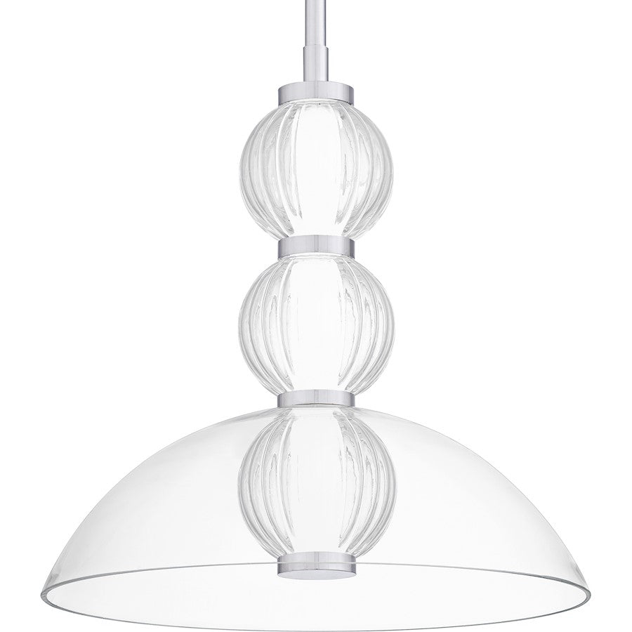 Elway Light Pendant, Polished Chrome/Glass