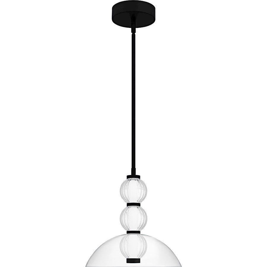 Elway Light Pendant, Matte Black/Glass