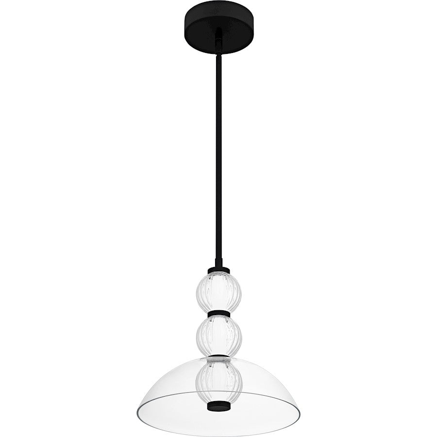 Elway Light Pendant, Matte Black/Glass