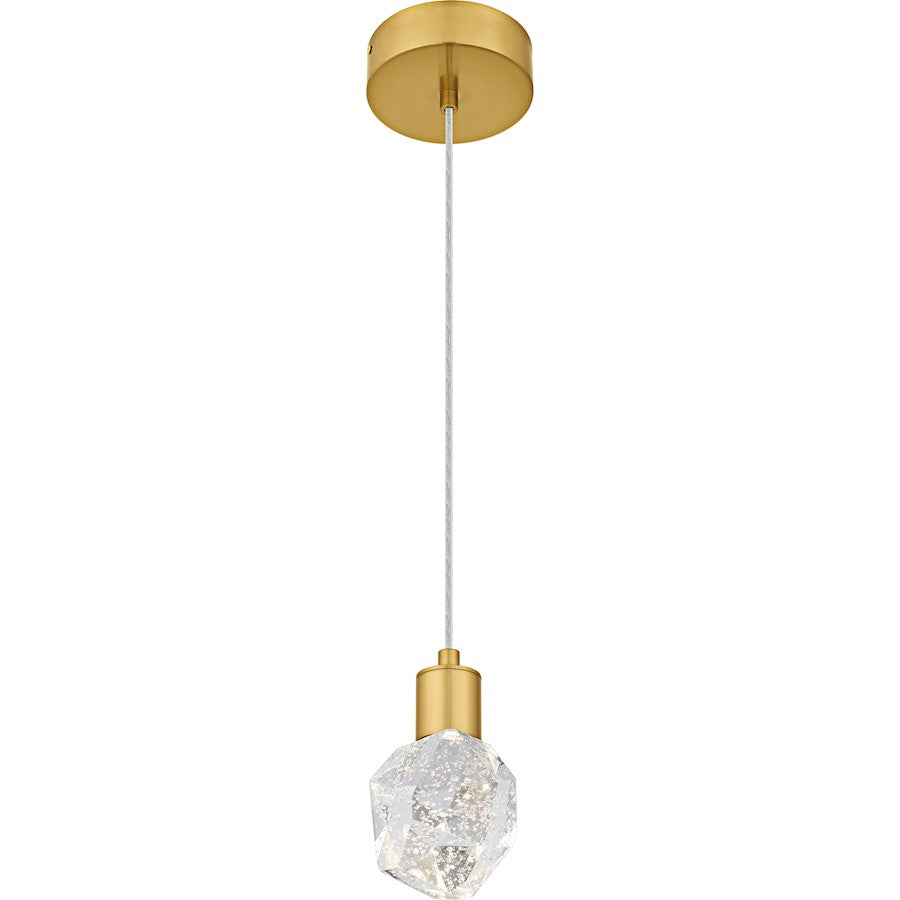 Skye Lt Mini Pendant, Gold/Clear Bubble Crystal