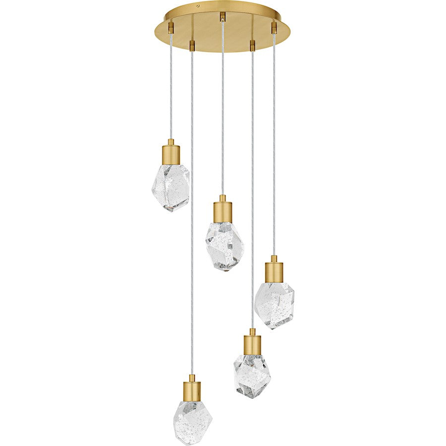 Skye Lt Pendant, Gold/Clear Bubble Crystal