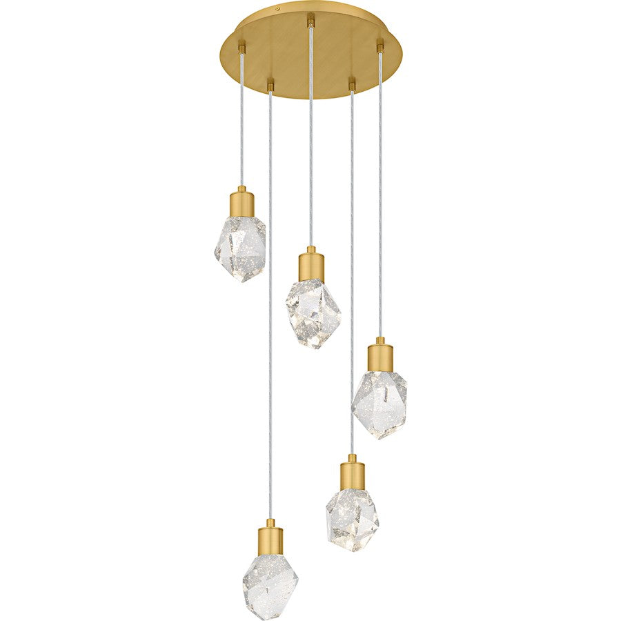 Skye Lt Pendant, Gold/Clear Bubble Crystal