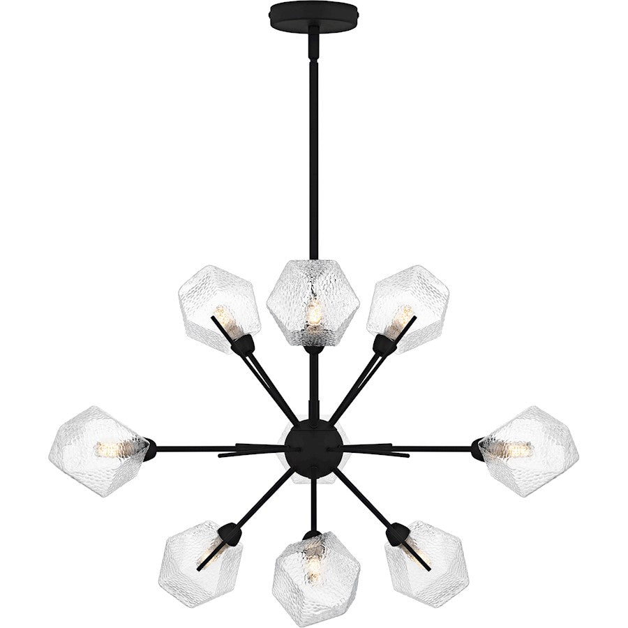 Quoizel Salvador 9Lt Chandelier, Earth Black/Clear Textured - PCSVD5034EK