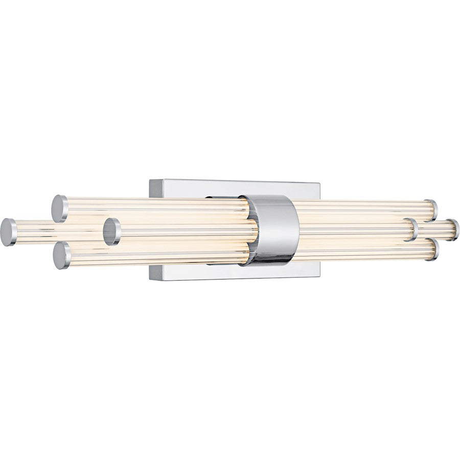 Talbott LED 24" Bath Light, Chrome/Clear Ribbed Acrylic