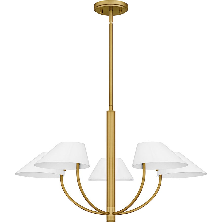 Penley 5Light Chandelier, Brushed Gold/Metal