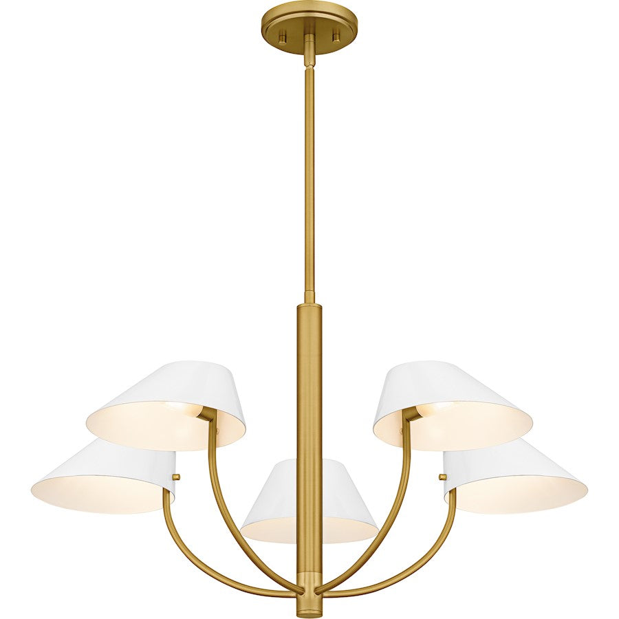 Penley 5Light Chandelier, Brushed Gold/Metal