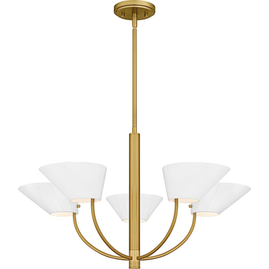 Penley 5Light Chandelier, Brushed Gold/Metal