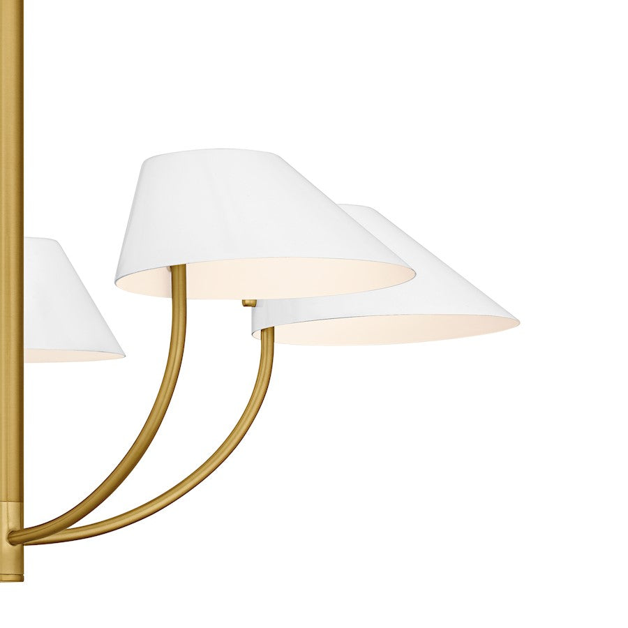 Penley 5Light Chandelier, Brushed Gold/Metal