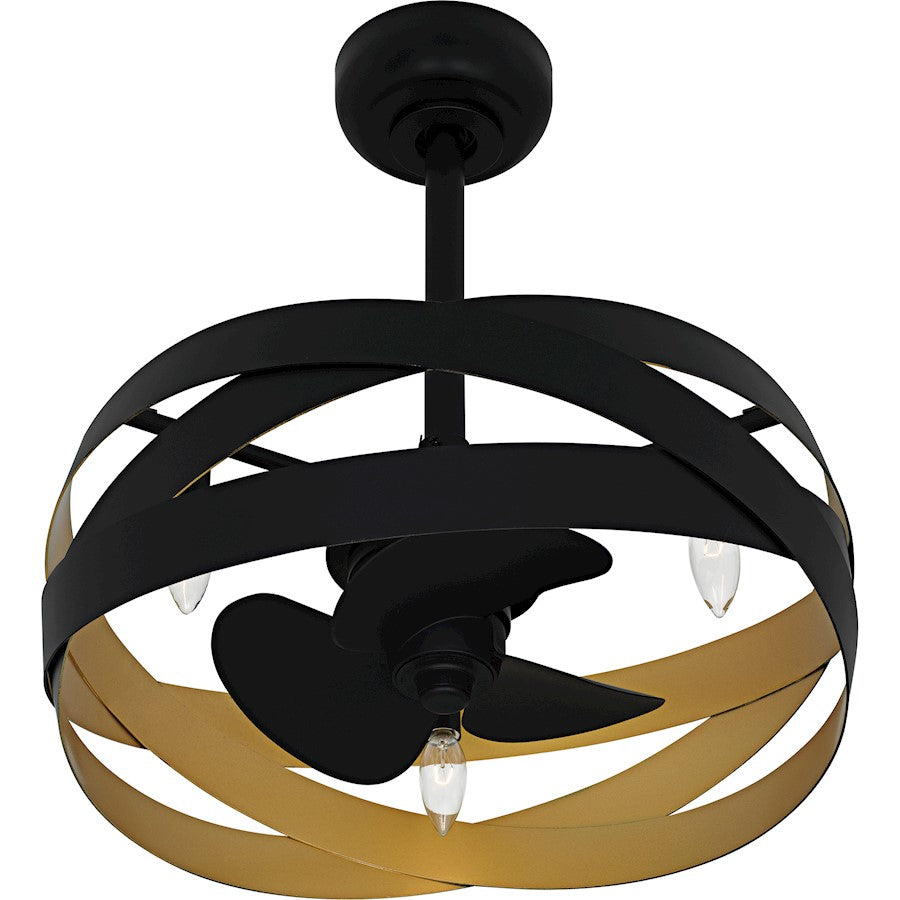 Zito 3Light Fandelier, Matte Black/Metal