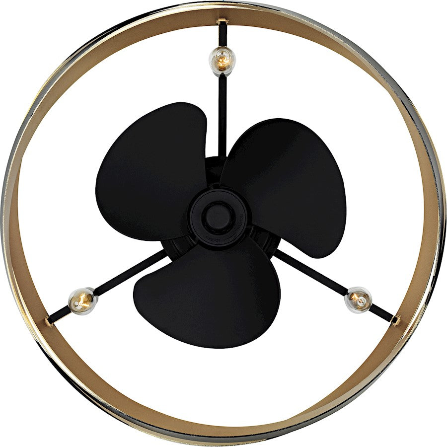 Zito 3Light Fandelier, Matte Black/Metal
