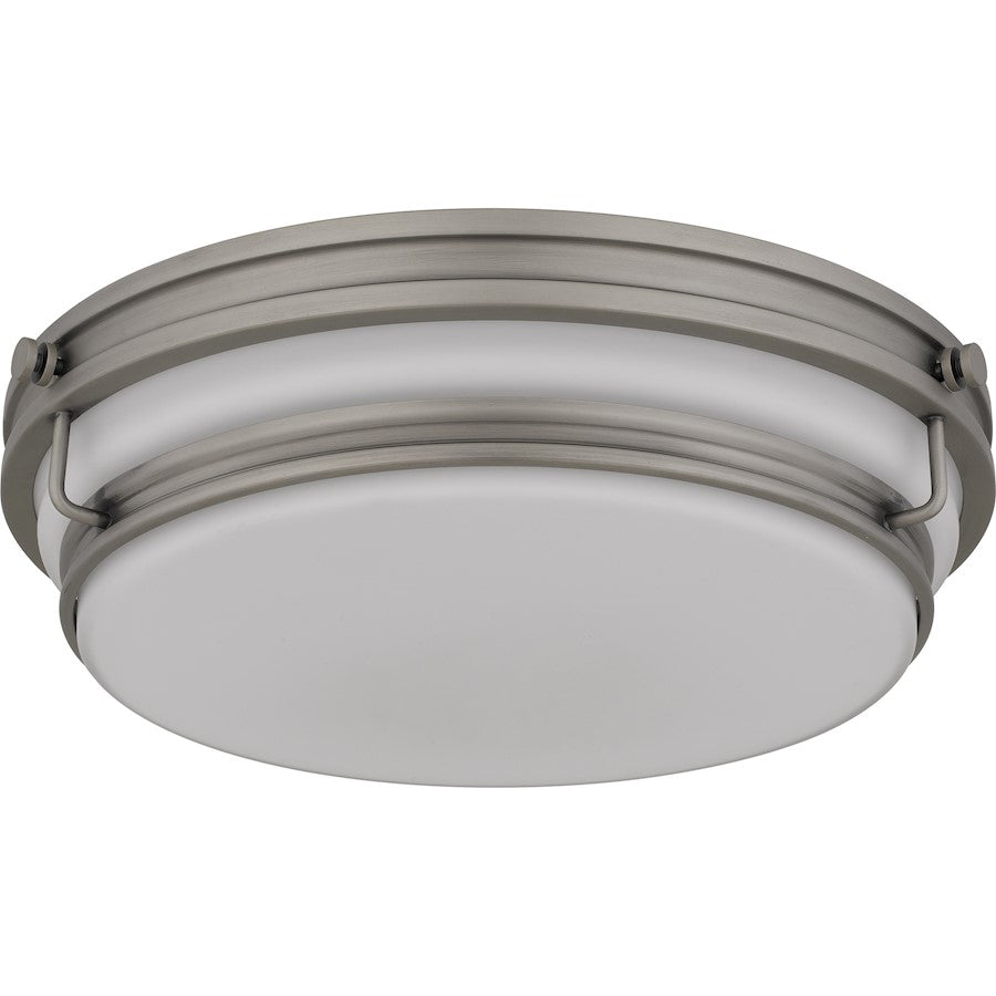 Grafton 3Light Flush Mount, Antique Nickel/Opal Etched Glass