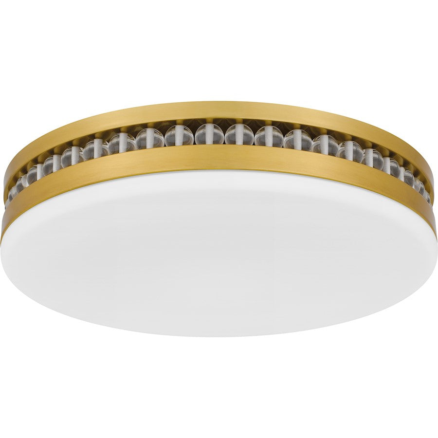 Carey Light Flush Mount, Brushed Gold/Opal Etched Glass