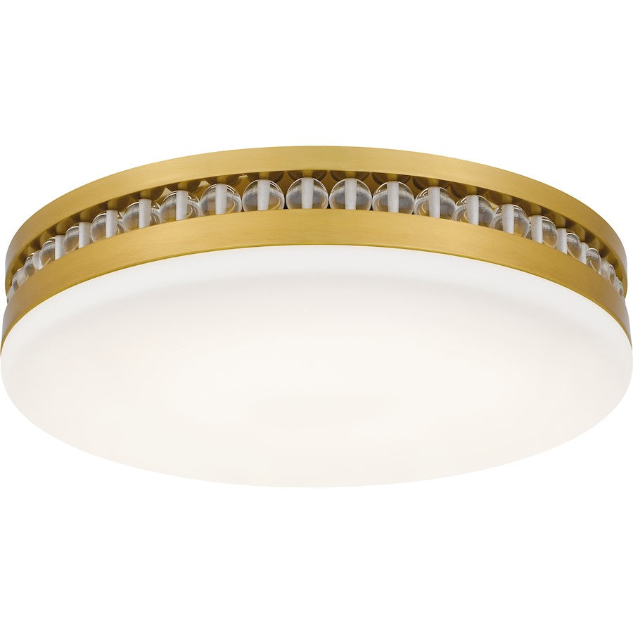 Carey Light Flush Mount, Brushed Gold/Opal Etched Glass