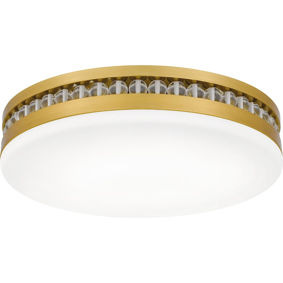 Carey Light Flush Mount, Brushed Gold/Opal Etched Glass