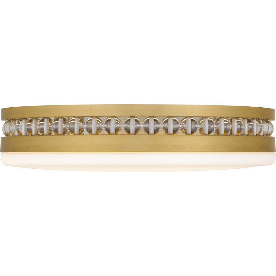 Carey Light Flush Mount, Brushed Gold/Opal Etched Glass
