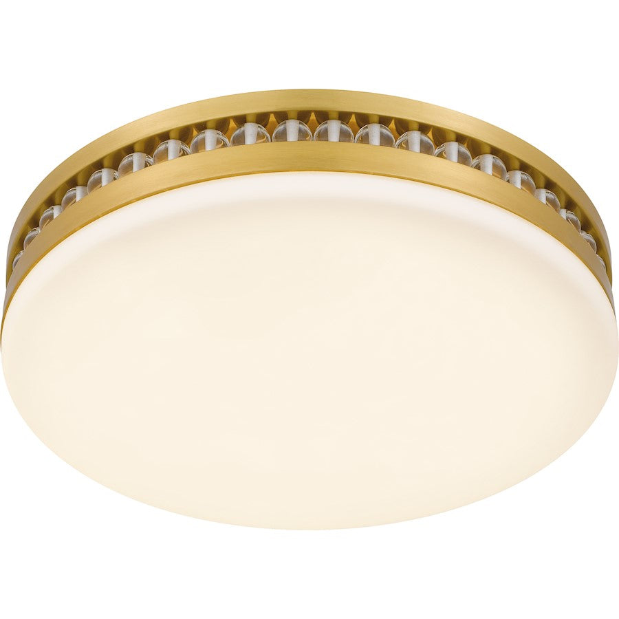 Carey Light Flush Mount, Brushed Gold/Opal Etched Glass