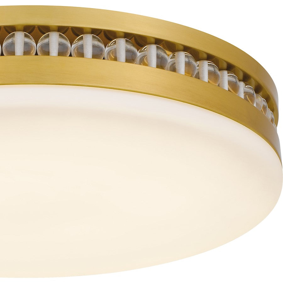 Carey Light Flush Mount, Brushed Gold/Opal Etched Glass