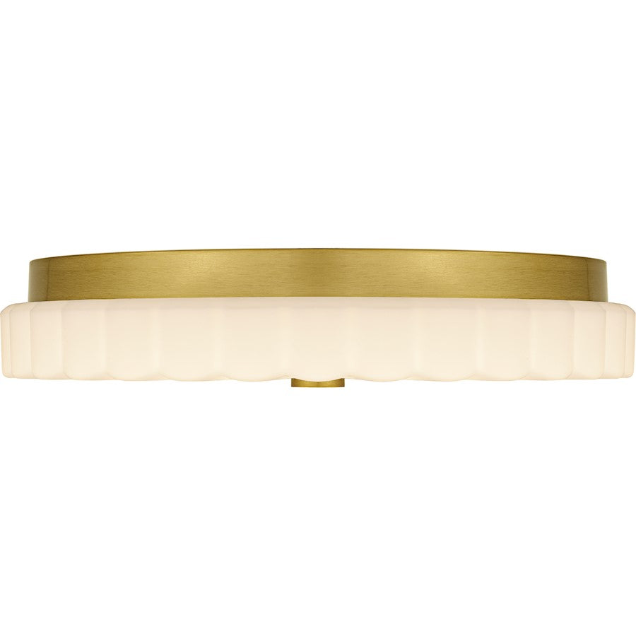Cherbury Lt Flush Mount, Gold/Opal Etched Ribbed