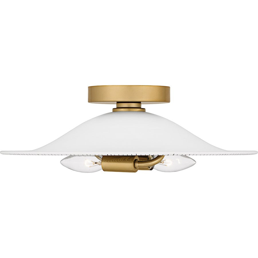 Indigo 2Light 16" Flush Mount, Light Gold Black/Metal