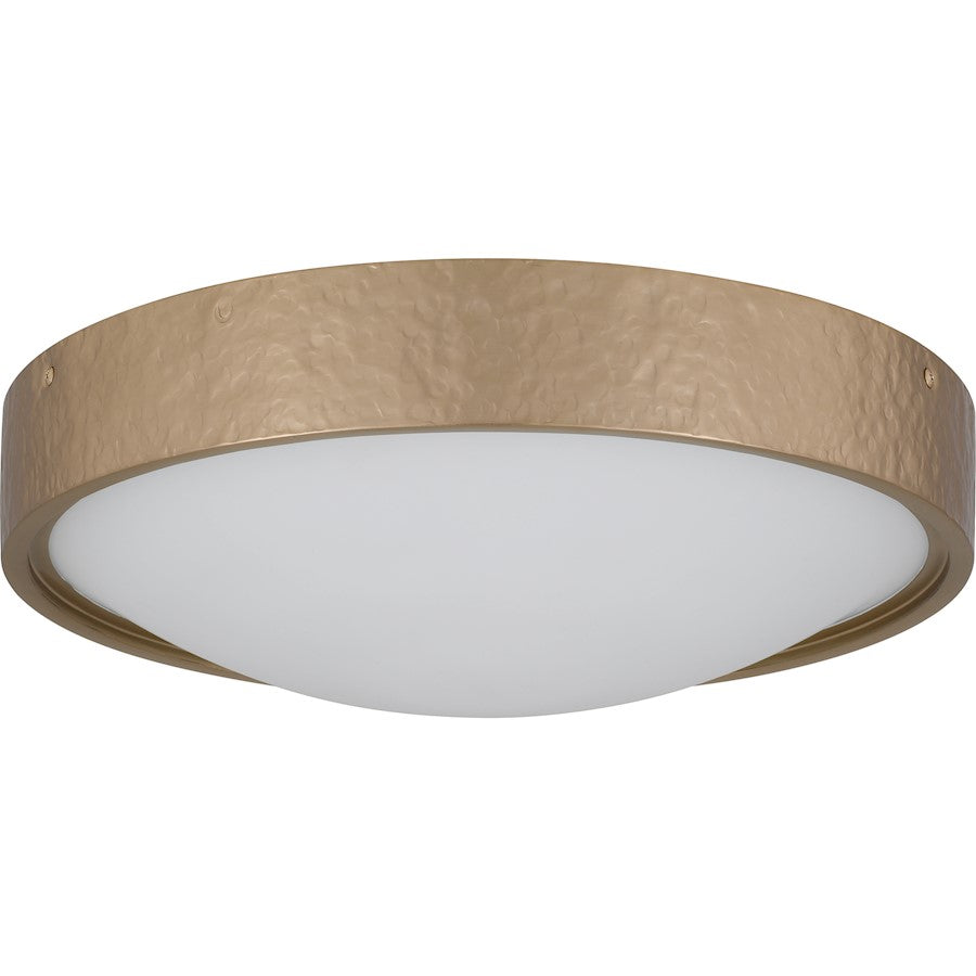 Grendelle 3Lt Flush Mount, Bronze Gold/Etched Painted White