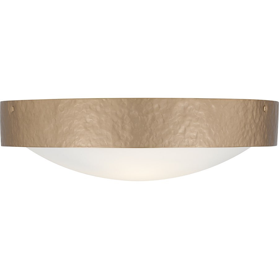 Grendelle 3Lt Flush Mount, Bronze Gold/Etched Painted White