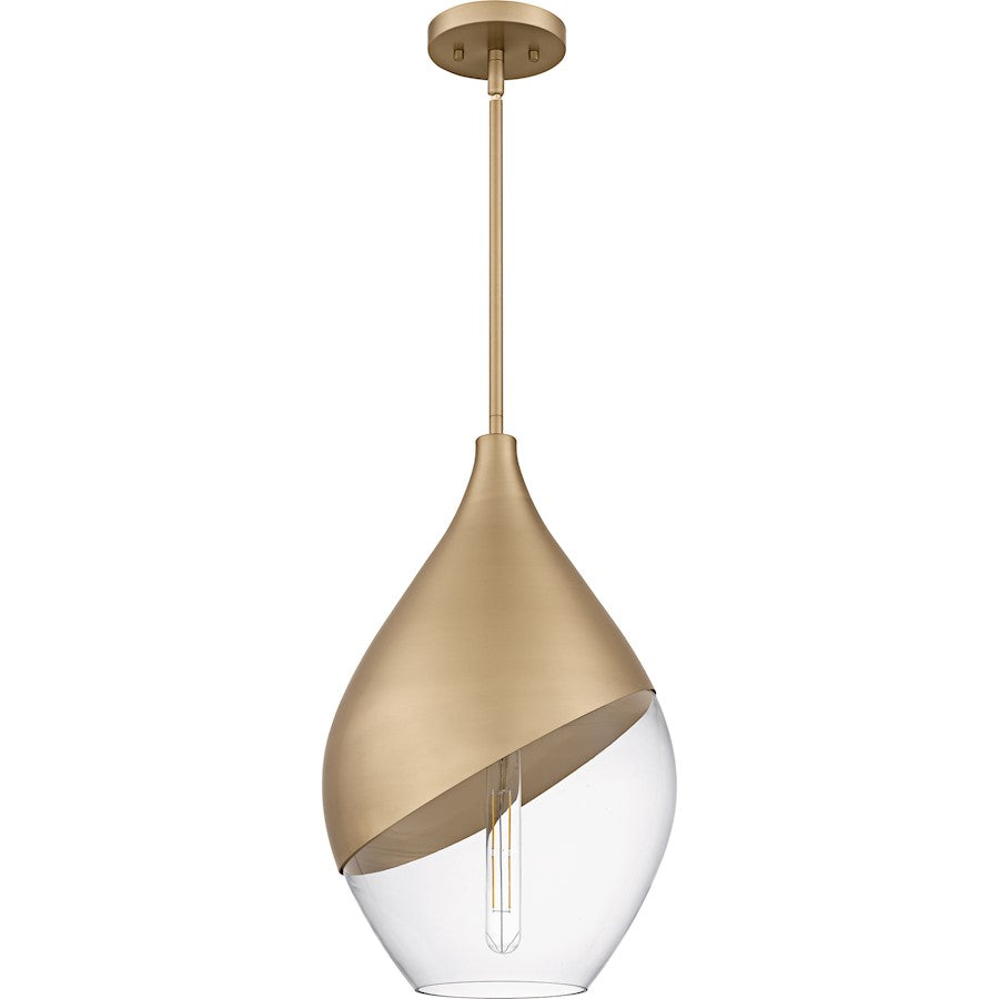 Drover 1Light Pendant, Bronze Gold/Clear Glass