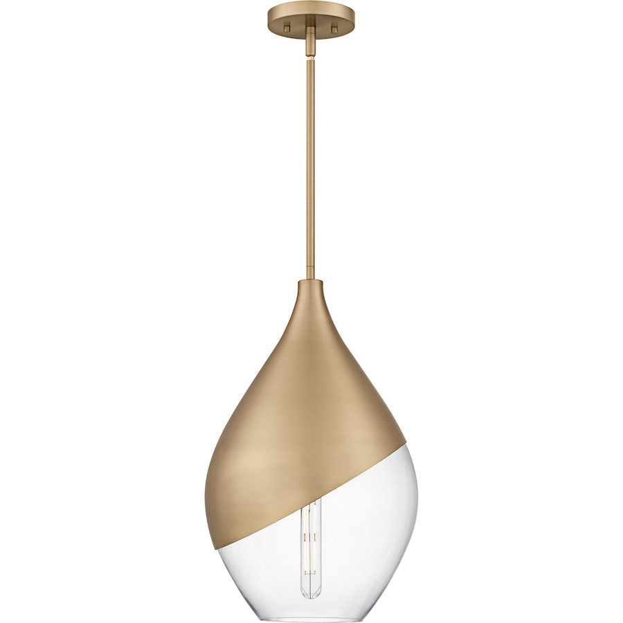 Drover 1Light Pendant, Bronze Gold/Clear Glass