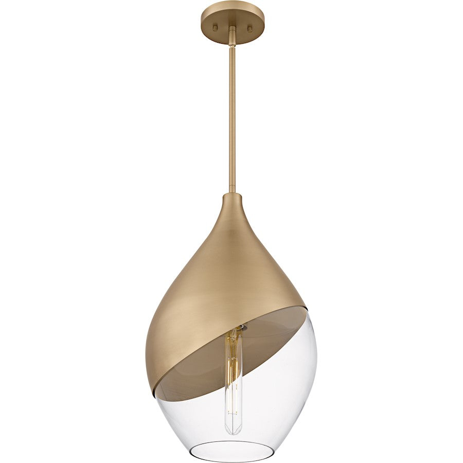 Drover 1Light Pendant, Bronze Gold/Clear Glass