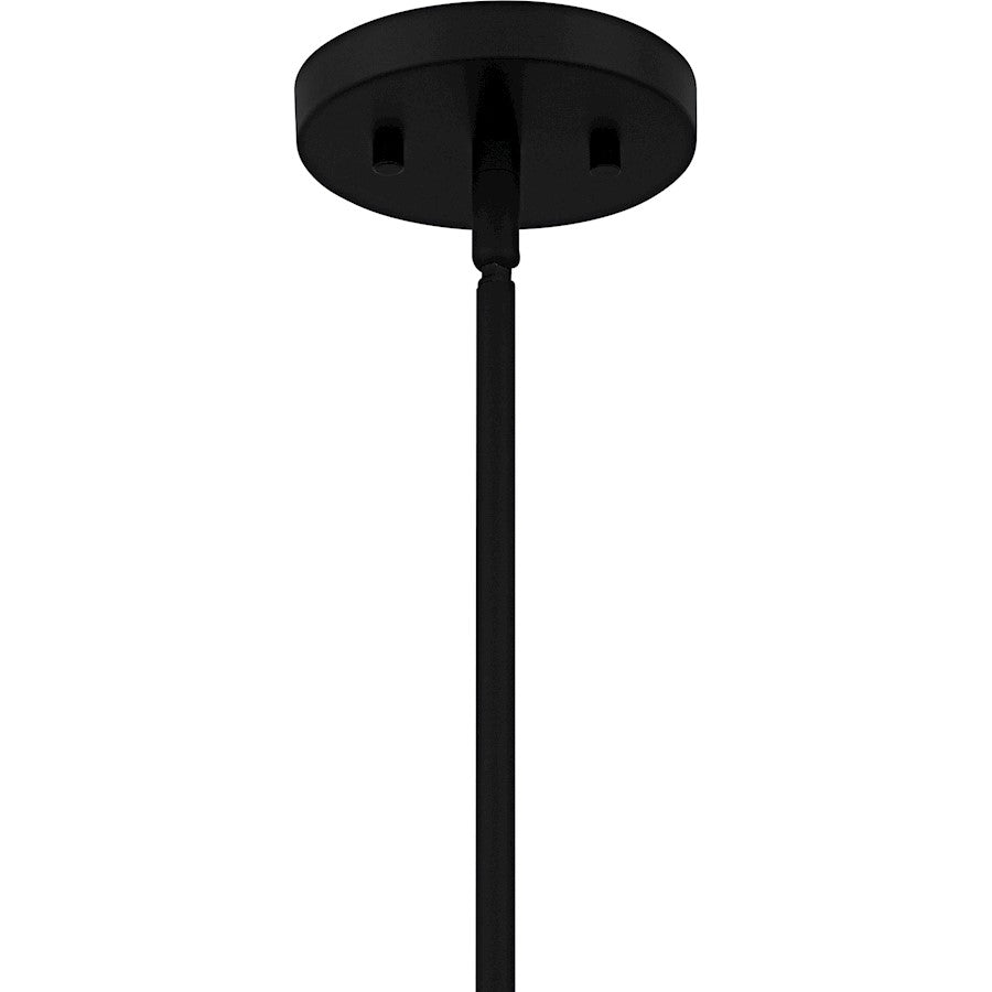Drover 1Light Pendant, Matte Black/Clear Glass