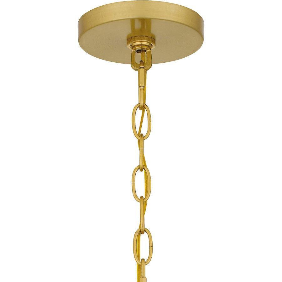 Teton 5 Light Pendant, Brushed Gold/Rope
