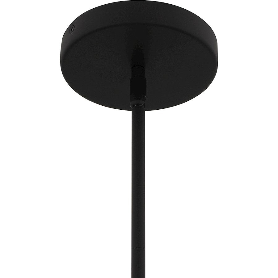 Kiko 1 Light Pendant, Matte Black/Metal