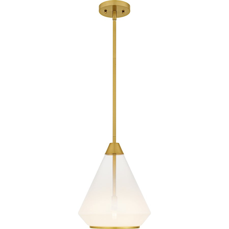 Haze 1Light Mini Pendant, Brushed Gold/Clear Ombre Glass