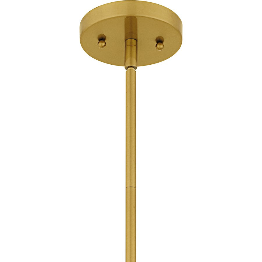 Haze 1Light Mini Pendant, Brushed Gold/Clear Ombre Glass