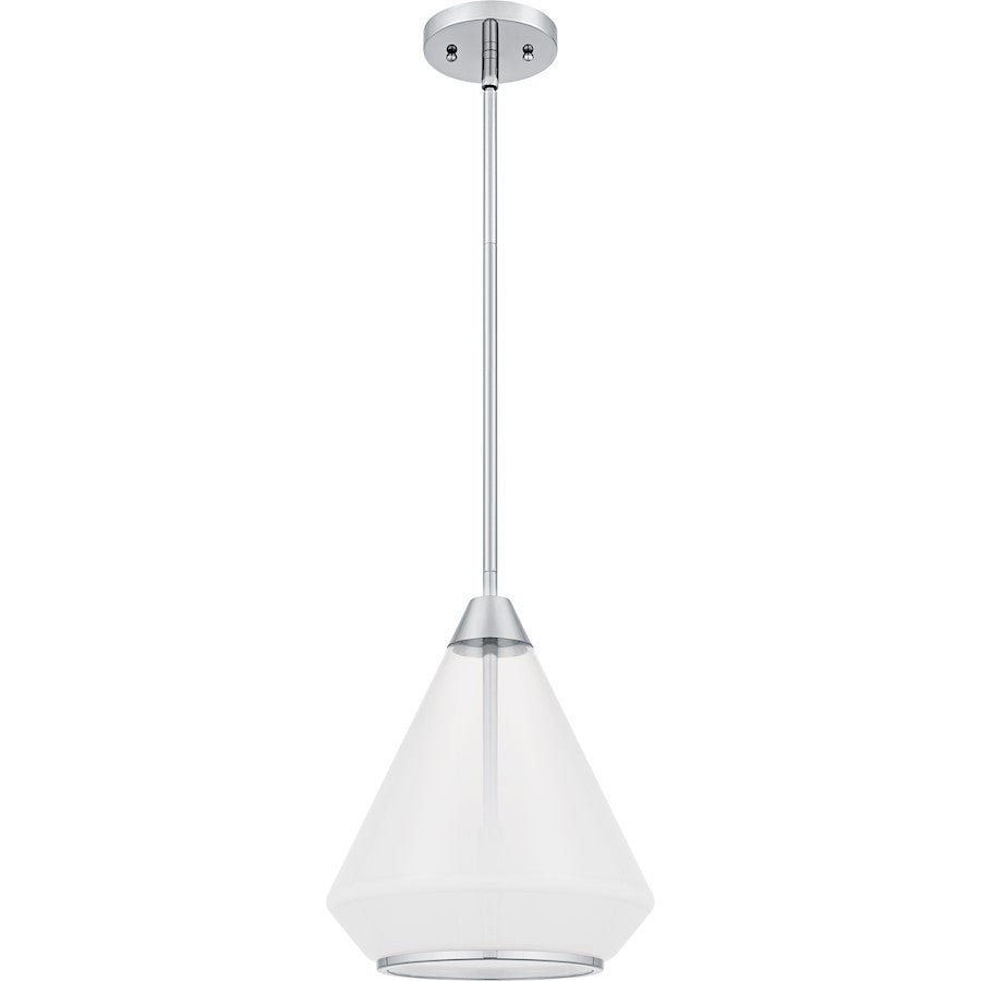 Haze 1Light Mini Pendant, Polished Chrome/Clear Ombre Glass