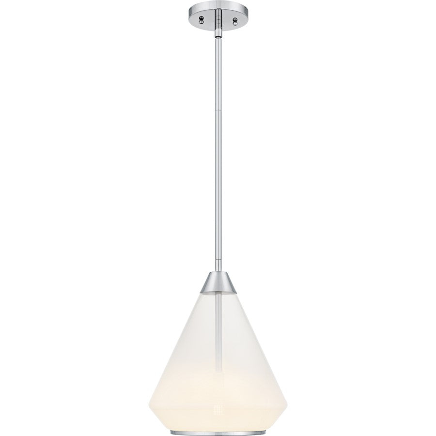 Haze 1Light Mini Pendant, Polished Chrome/Clear Ombre Glass