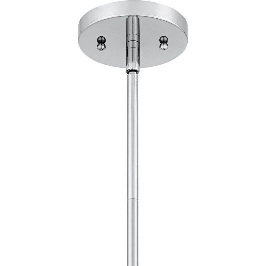 Haze 1Light Mini Pendant, Polished Chrome/Clear Ombre Glass