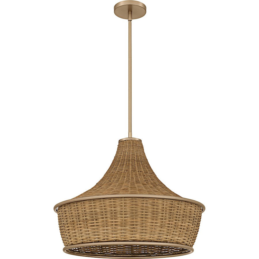 Solebay 3Light Pendant, Bronze Gold/Rattan