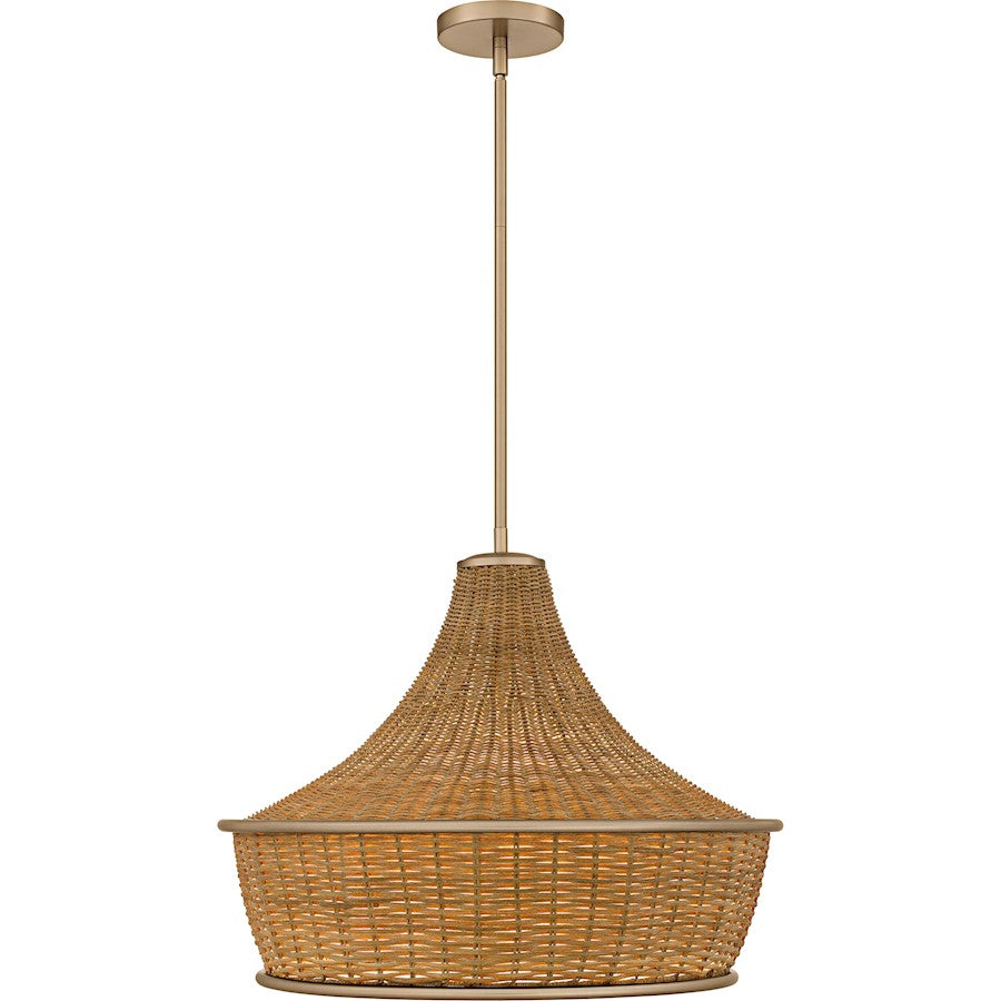 Solebay 3Light Pendant, Bronze Gold/Rattan