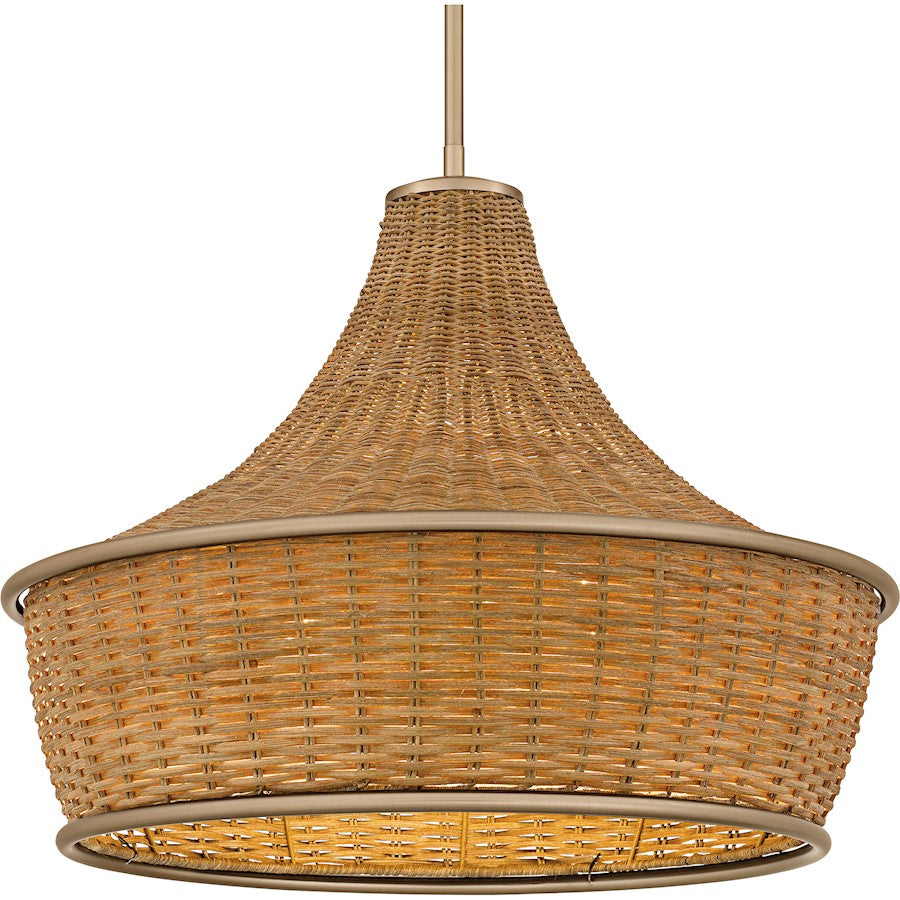 Solebay 3Light Pendant, Bronze Gold/Rattan