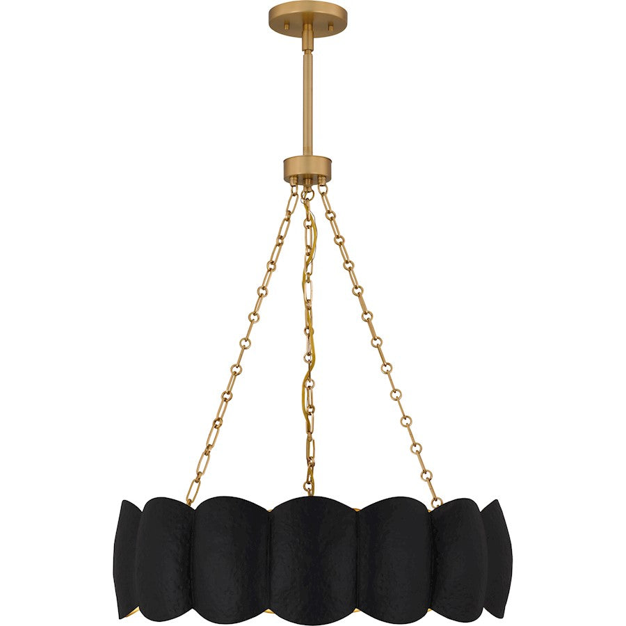 Santana 5Light Pendant, Matte Black/Metal